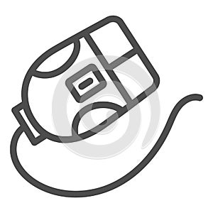 Computer mouse line icon. Click and scroll, web explorer device symbol, outline style pictogram on white background