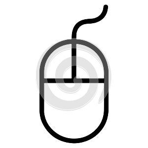 Computer mouse line icon isolated on white background