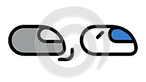 Computer mouse outline icon technology accessory input, vector design Generative AI