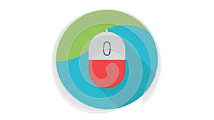 Computer Mouse Outline Icon, Technology and Input Device, vector design Generative AI