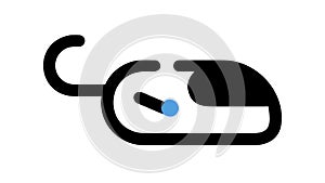 Computer Mouse Outline Icon Vector for Web Navigation, vector design Generative AI