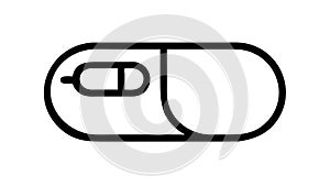 Computer Mouse Outline, Peripheral Device Navigation, vector design Generative AI
