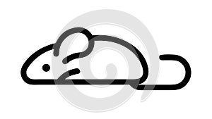 Computer Mouse Peripheral Outline Vector Icon, vector design Generative AI