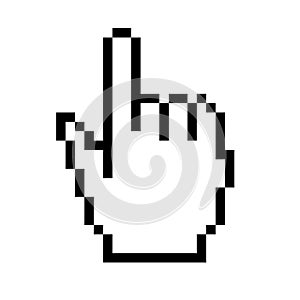 Hand mouse pointer. Computer mouse pointer hand icon.