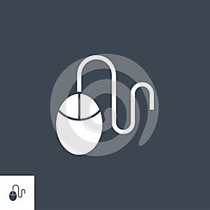 Computer Mouse related vector glyph icon.