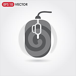 computer mouse single vector icon