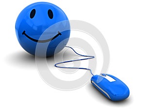 Computer mouse and smiley