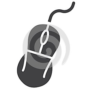 Computer mouse solid icon, click and device