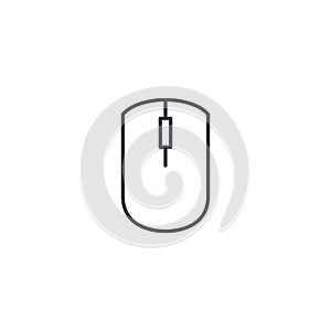 Computer mouse thin line icon. Linear vector symbol
