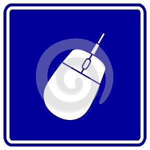 Computer mouse vector sign