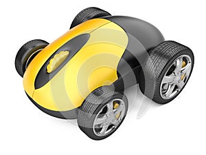 Computer mouse with wheels