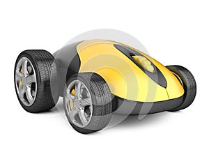 Computer mouse with wheels