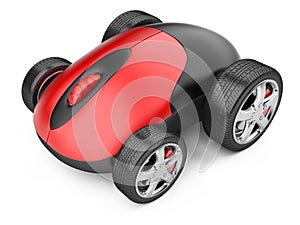 Computer mouse with wheels
