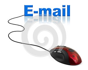 Computer mouse and word E-mail