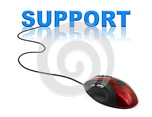 Computer mouse and word support