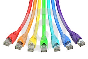 Computer network cables, 3D rendering