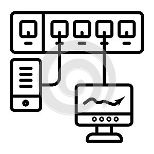 Computer network communication vector icon