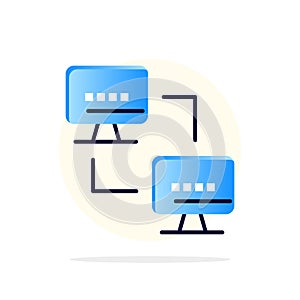 Computer, Network, Computing, Computers Abstract Circle Background Flat color Icon
