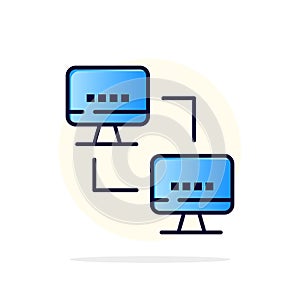 Computer, Network, Computing, Computers Abstract Circle Background Flat color Icon