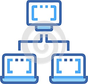 Computer Network Connection Icon â Internet, Data Sharing & Networking Vector