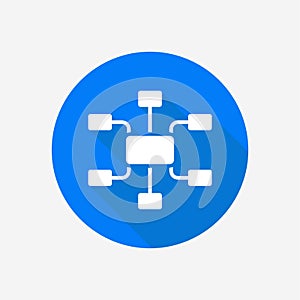 Computer network flat vector icon. Connection icon.
