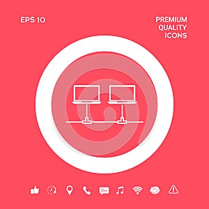 Computer network Icon. Graphic elements for your design