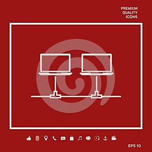 Computer network Icon. Graphic elements for your design