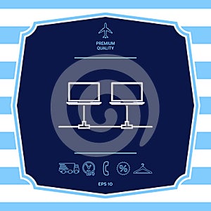 Computer network Icon. Graphic elements for your design