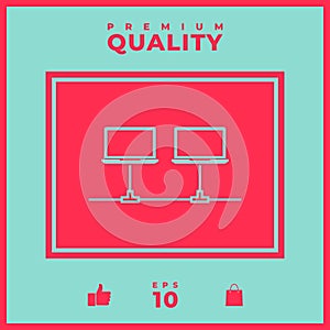 Computer network Icon. Graphic elements for your design