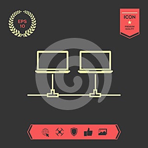 Computer network Icon . Graphic elements for your design