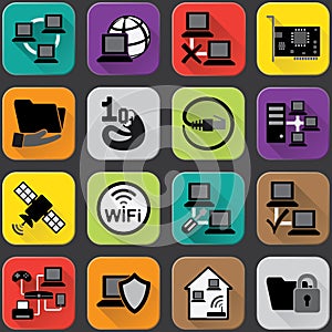 Computer network icons