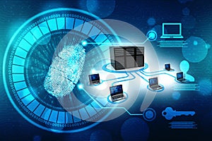 Computer Network, Internet Communication in technology background. 3d rendering