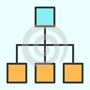 Computer Network Line Icon. Vector Simple Minimal 96x96 Pictogram