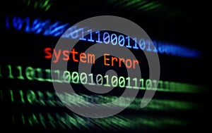 Computer network problem  error software concept