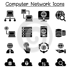 Computer network, Server, Hosting icons