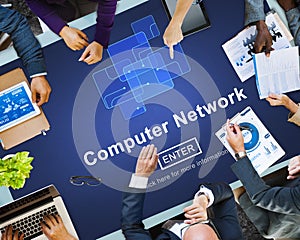 Computer Network Technology Online Website Concept