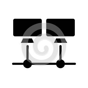 Computer network vector, Electronic device solid style icon