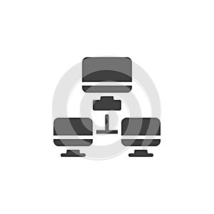 Computer network vector icon