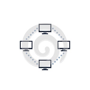 Computer network vector icon