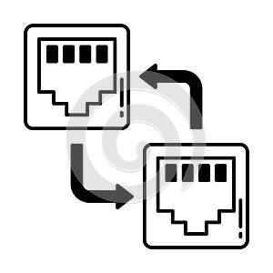 Computer network Vector Icon which can easily modify or edit