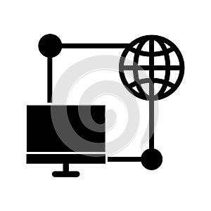 Computer network Vector icon which can easily modify or edit