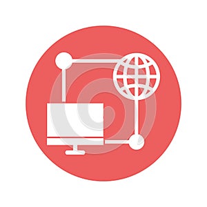 Computer network Vector icon which can easily modify or edit