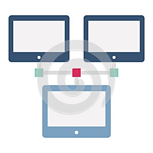 Computer networking Flat  Vector icon which can easily modify or edit