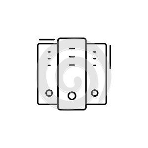 Computer, networking icon. Simple line, outline vector elements of storage and cloud icons for ui and ux, website or mobile