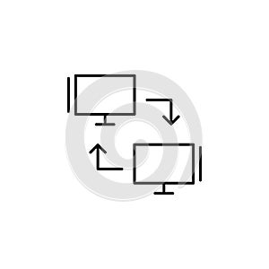 Computer, networking icon. Simple line, outline vector elements of storage and cloud icons for ui and ux, website or mobile