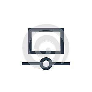 computer networking icon vector from network concept. Thin line illustration of computer networking editable stroke. computer