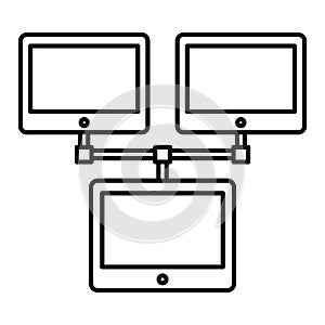 Computer networking Isolated Vector icon