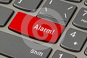 Computer notebook keyboard with Alarm key