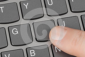 Computer notebook keyboard with blank key