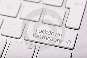 Computer notebook keyboard with Lockdown restrictions key